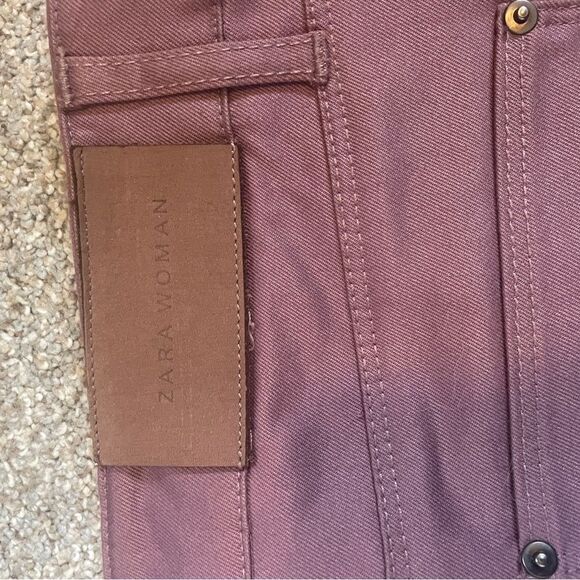 Zara Women's Denim Jeans Skirt Purple XS/EU34/US2 - Picture 9 of 10